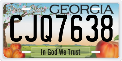 GA license plate CJQ7638