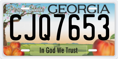 GA license plate CJQ7653