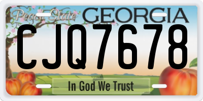 GA license plate CJQ7678