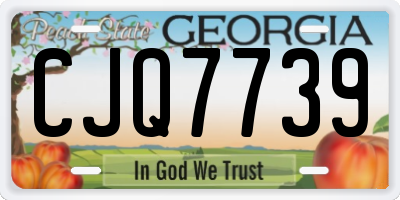 GA license plate CJQ7739
