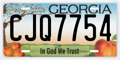 GA license plate CJQ7754