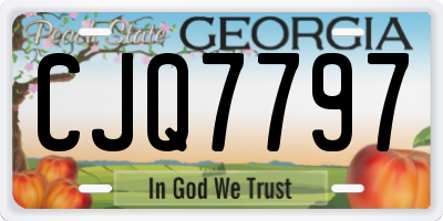 GA license plate CJQ7797