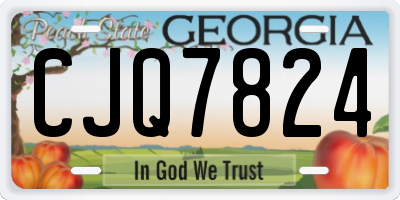 GA license plate CJQ7824