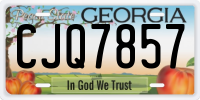 GA license plate CJQ7857