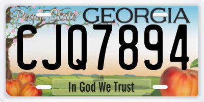GA license plate CJQ7894