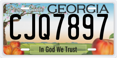 GA license plate CJQ7897