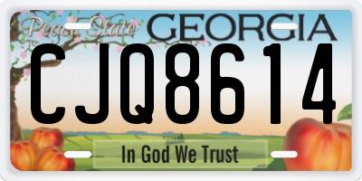 GA license plate CJQ8614