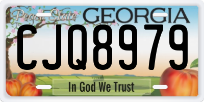 GA license plate CJQ8979