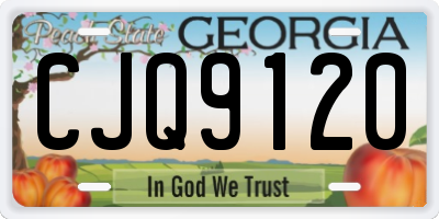 GA license plate CJQ9120