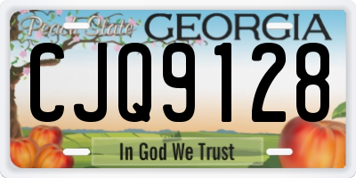 GA license plate CJQ9128