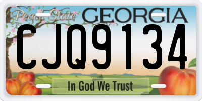 GA license plate CJQ9134