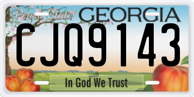 GA license plate CJQ9143