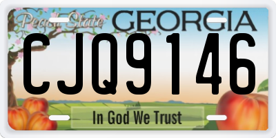 GA license plate CJQ9146