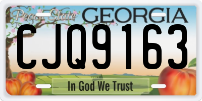 GA license plate CJQ9163