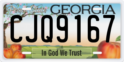 GA license plate CJQ9167