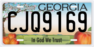 GA license plate CJQ9169