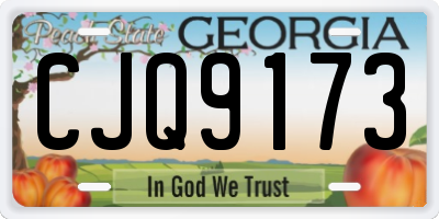 GA license plate CJQ9173