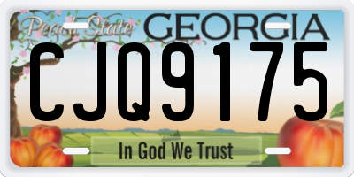 GA license plate CJQ9175