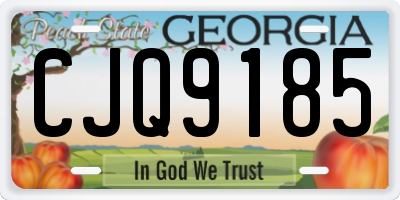 GA license plate CJQ9185