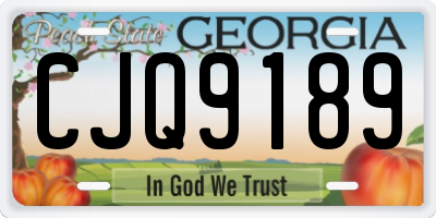 GA license plate CJQ9189