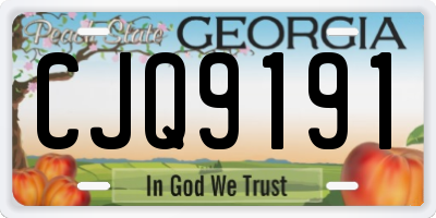 GA license plate CJQ9191