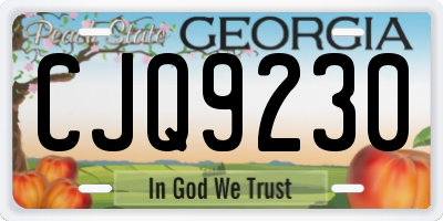 GA license plate CJQ9230