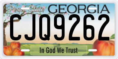 GA license plate CJQ9262