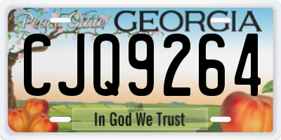 GA license plate CJQ9264