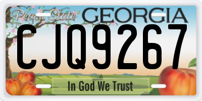 GA license plate CJQ9267