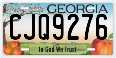 GA license plate CJQ9276