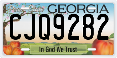 GA license plate CJQ9282