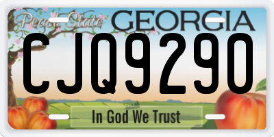 GA license plate CJQ9290
