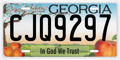 GA license plate CJQ9297