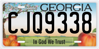 GA license plate CJQ9338