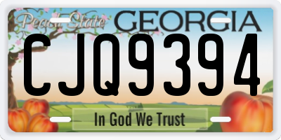GA license plate CJQ9394