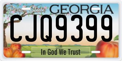 GA license plate CJQ9399