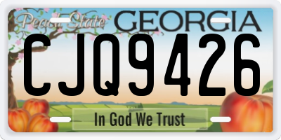 GA license plate CJQ9426