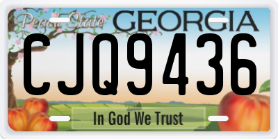 GA license plate CJQ9436