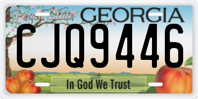 GA license plate CJQ9446