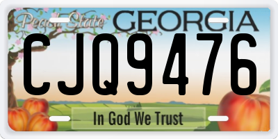 GA license plate CJQ9476