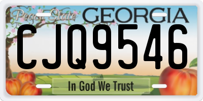 GA license plate CJQ9546