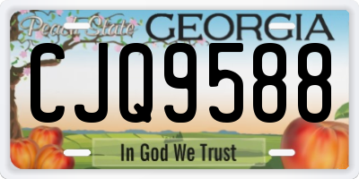 GA license plate CJQ9588