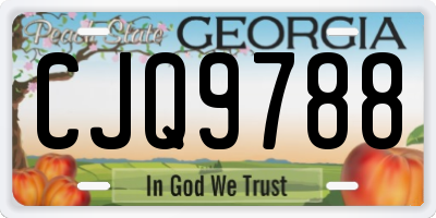 GA license plate CJQ9788