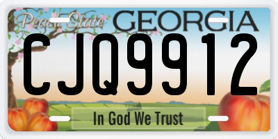 GA license plate CJQ9912