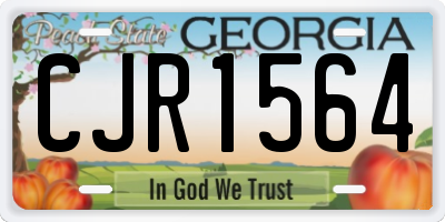 GA license plate CJR1564