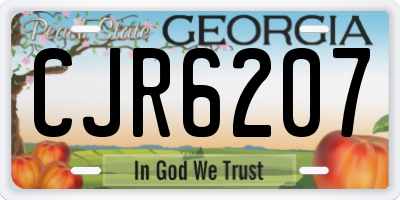 GA license plate CJR6207