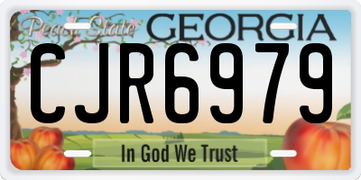 GA license plate CJR6979