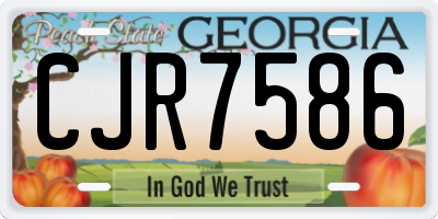 GA license plate CJR7586