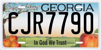 GA license plate CJR7790