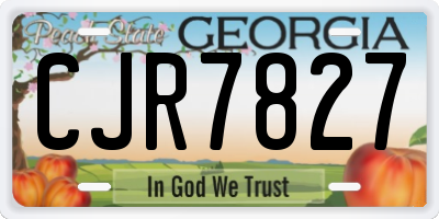 GA license plate CJR7827